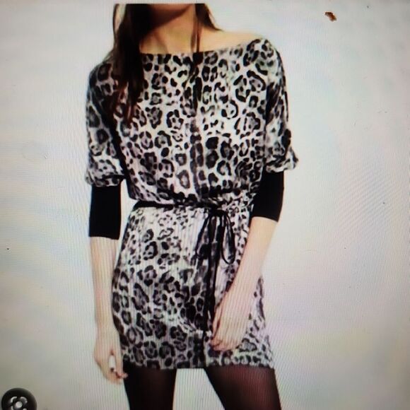 - Robert Rodriguez silk leopard dress size 6 - Picture 1 of 8